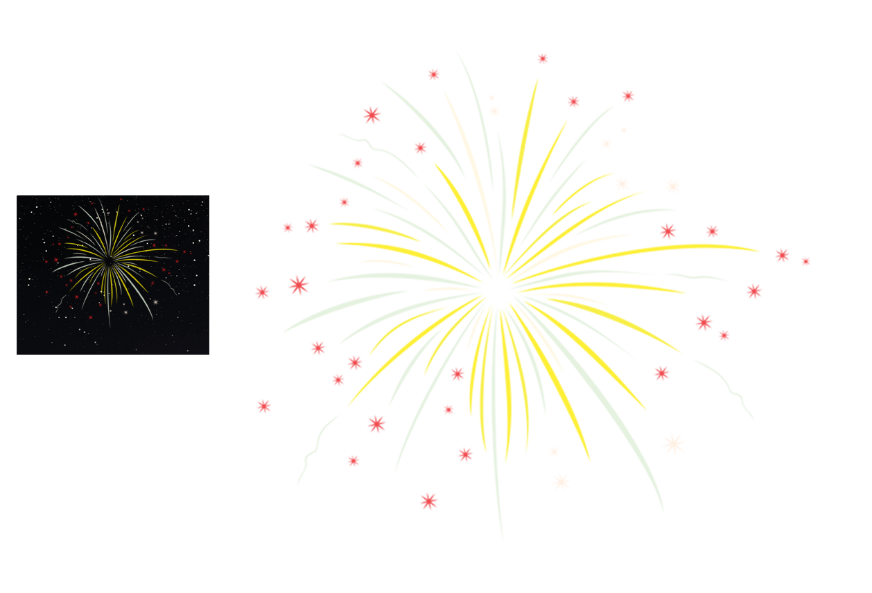 Download Png Images - Happy New Year Fireworks, Transparent background PNG HD thumbnail