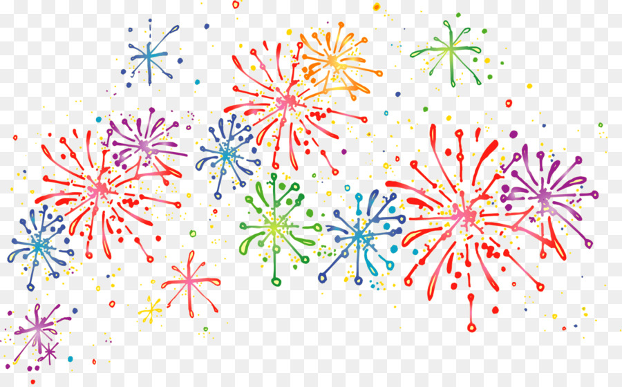 Fireworks Desktop Wallpaper Clip Art   Happy New Year - Happy New Year Fireworks, Transparent background PNG HD thumbnail