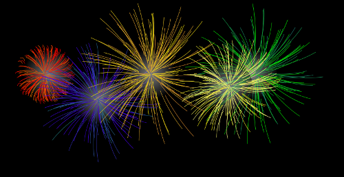 Fireworks With Tikz - Happy New Year Fireworks, Transparent background PNG HD thumbnail
