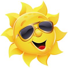 Sun With Sunglasses Png Clipart Image - Happy Sun No Background, Transparent background PNG HD thumbnail
