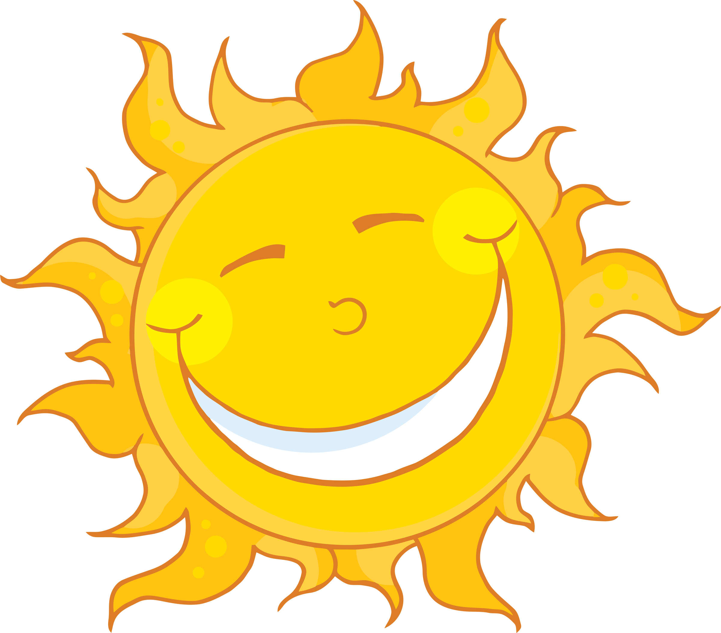 Sunshine Happy Sun Clipart - Happy Sun No Background, Transparent background PNG HD thumbnail