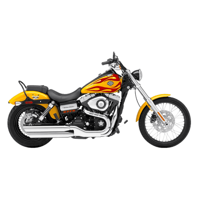 Red Yellow Harley Davidson Motorcycle - Harley Davidson, Transparent background PNG HD thumbnail