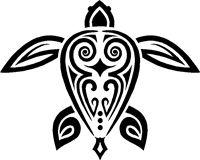 Check Out This Great Sticker At Carstickers Pluspng.com! Awesome Hawaiian Tribal Turtle With Dots - Hawaiian Turtle, Transparent background PNG HD thumbnail