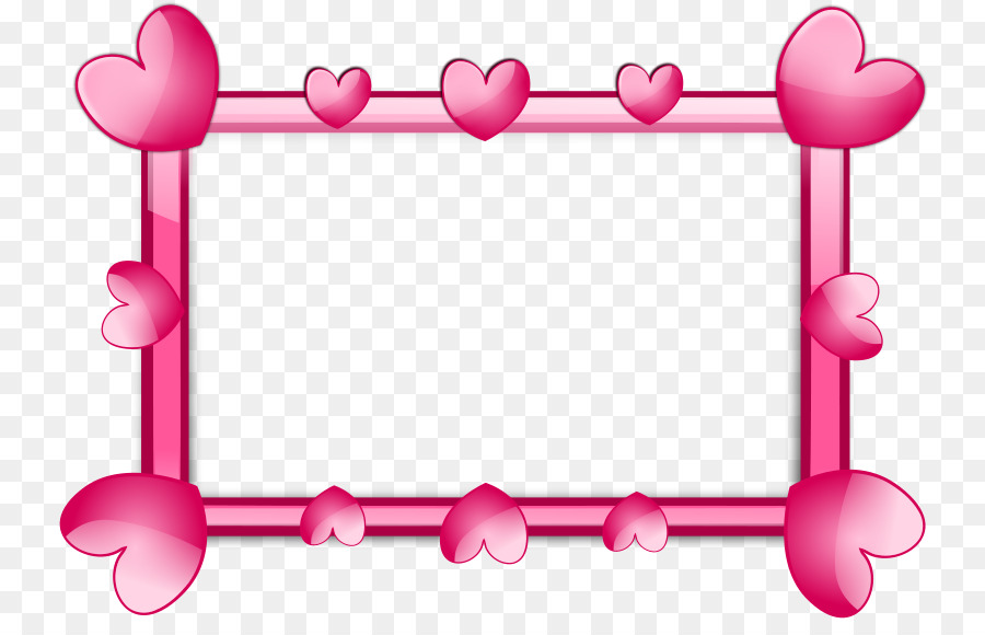 Picture Frame Heart Pink Clip Art   Pink Border Frame Png Hd - Heart Border, Transparent background PNG HD thumbnail