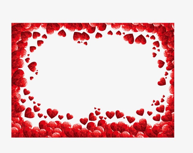 Red Hearts Border, Red, Heart, Frame Png And Vector - Heart Border, Transparent background PNG HD thumbnail