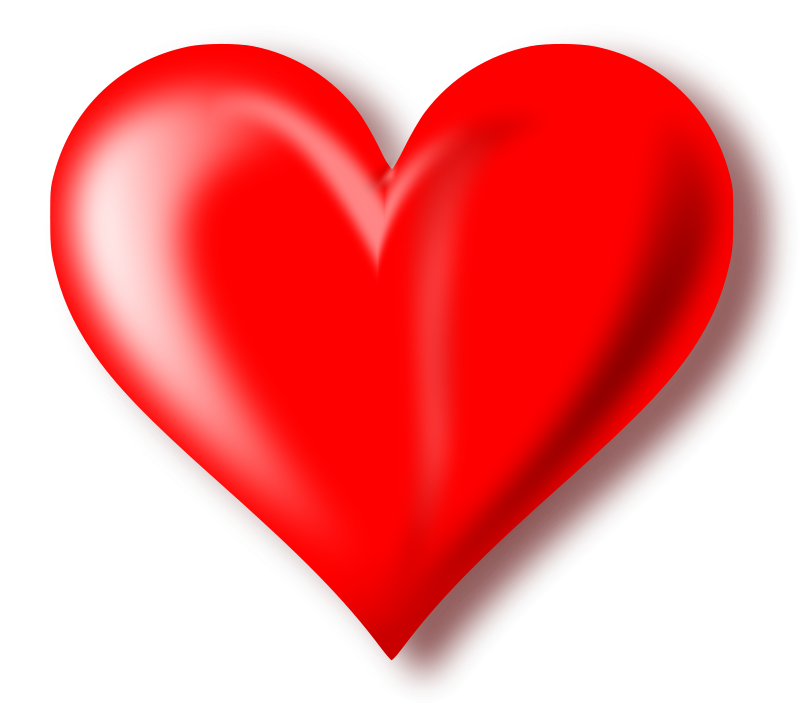 Dark Red Heart PNG HD