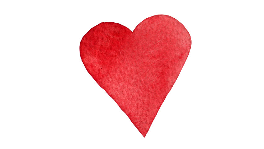 Watercolor Painted Red Heart. Perfect For Valentineu0027S Day. Seamless Loop Animation. Hand Drawn - Heart Jpg, Transparent background PNG HD thumbnail