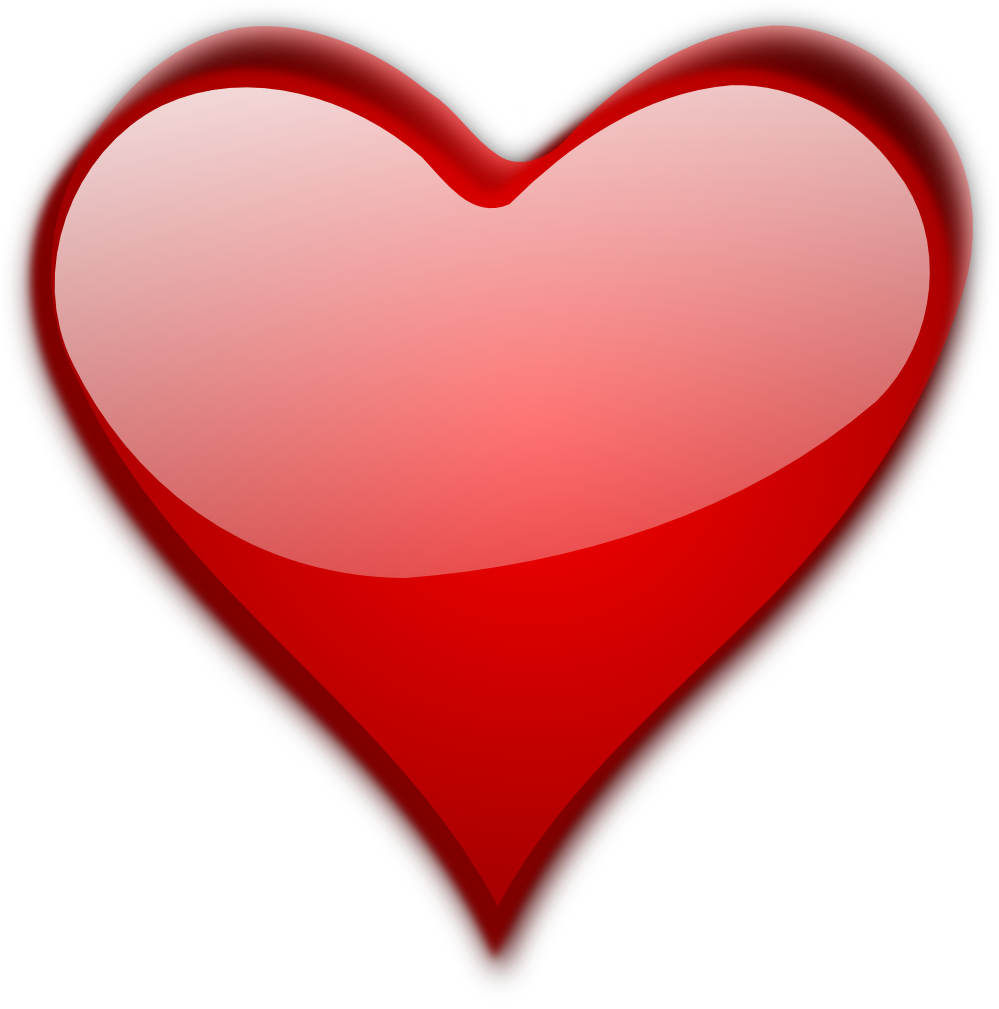 Red heart PNG image, free dow
