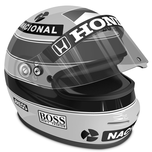 Grey Senna Helmet Icon 512X512 Png - Helmet, Transparent background PNG HD thumbnail
