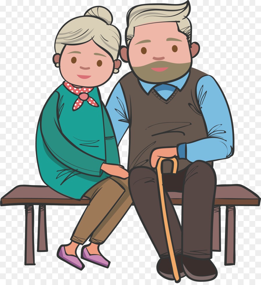 Bench Old Age Grandparent   The Old Couple Sitting On The Bench - Helping Old Age People, Transparent background PNG HD thumbnail