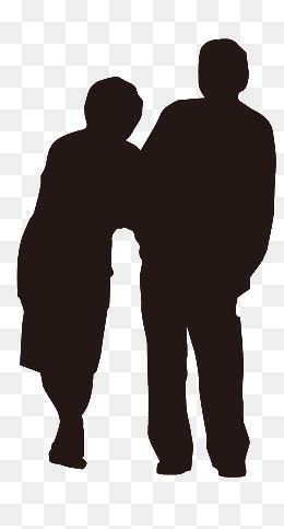 Elderly People Silhouettes, Elderly People Silhouettes, Silhouette Figures, Silhouette Of The Elderly Png - Helping The Elderly, Transparent background PNG HD thumbnail