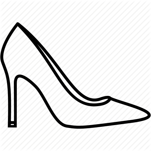 Dress, Fashion, Heel, Sandals, Shoes, Shopping, Woman Icon - High Heel Outline, Transparent background PNG HD thumbnail