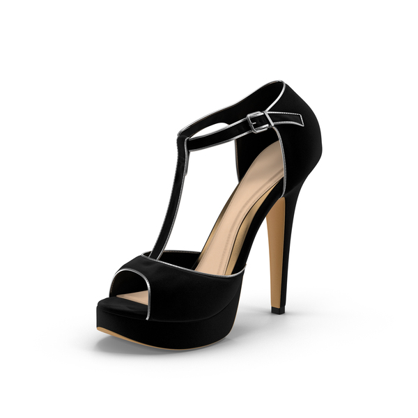 Womens Shoes Black - High Heel, Transparent background PNG HD thumbnail