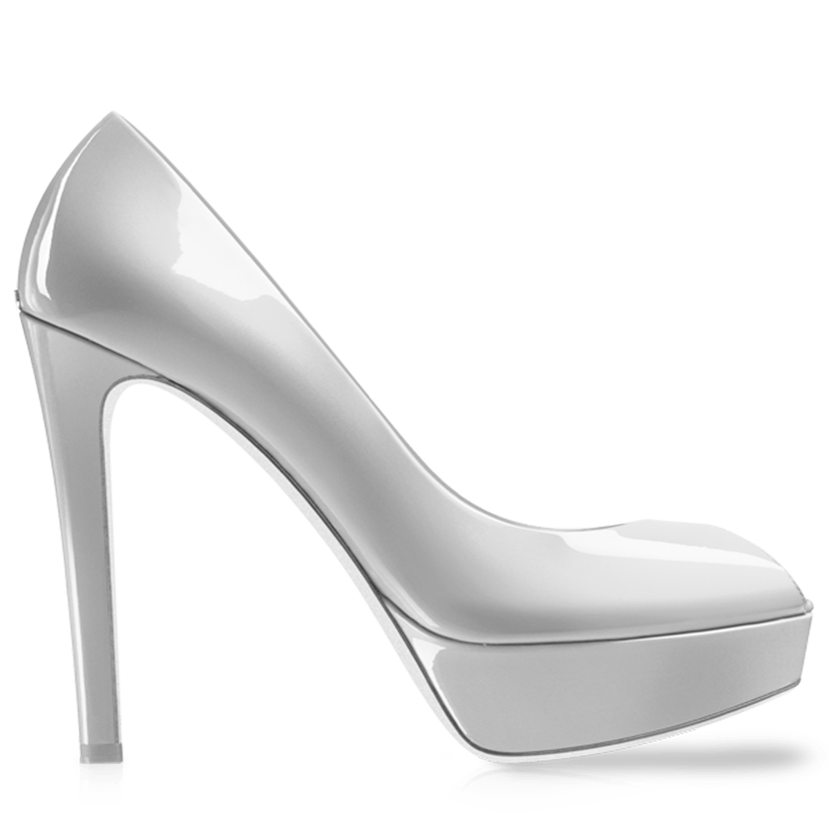 White Heel Women Shoe - High Heel Shoe Black And White, Transparent background PNG HD thumbnail