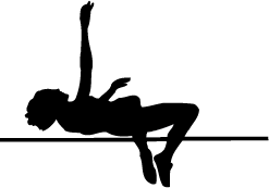 High Jump Png Black And White - High Jump Silhouette, Transparent background PNG HD thumbnail