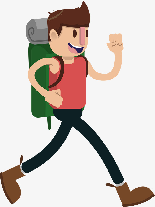 An Explorer On A Hiking Hike, On Vacation, Vacation, Tourism Free Png And Vector - Hiking, Transparent background PNG HD thumbnail
