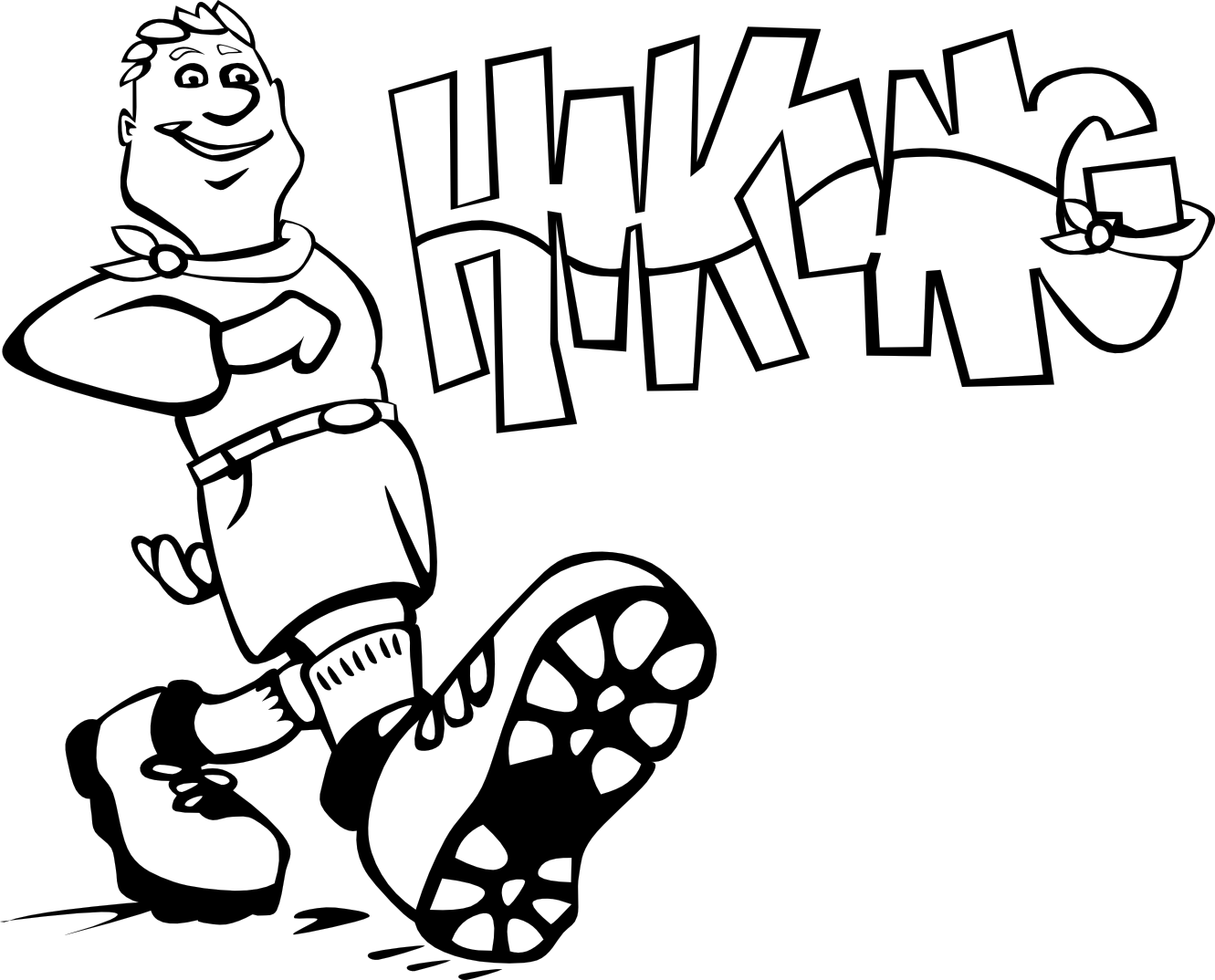 Hiking Clipart Black And White - Hiking Black And White, Transparent background PNG HD thumbnail
