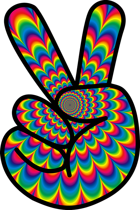 Psychedelic Peace Hippie 60S Meditation Re - Hippie, Transparent background PNG HD thumbnail
