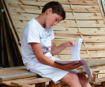 File:a Boy Reading His Homework.png - His, Transparent background PNG HD thumbnail