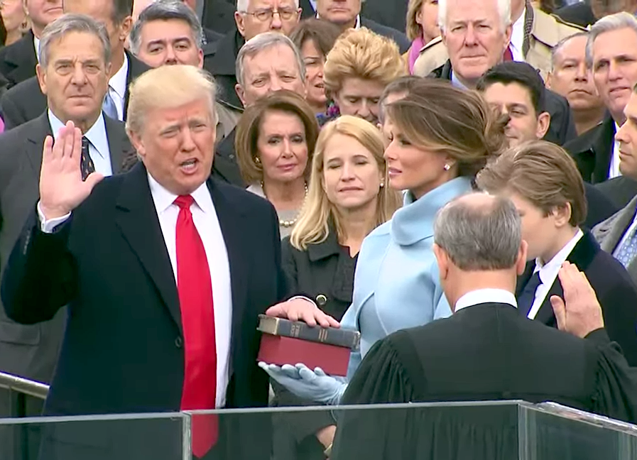 File:donald Trump Taking His Oath Of Office.png - His, Transparent background PNG HD thumbnail