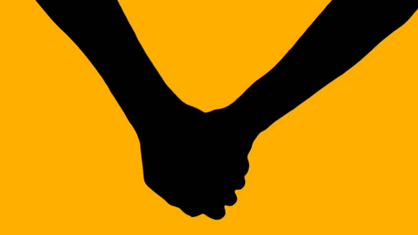Holding Hands Silhouette   Orange Stock Footage Video 591439 | Shutterstock - Holding Hands, Transparent background PNG HD thumbnail
