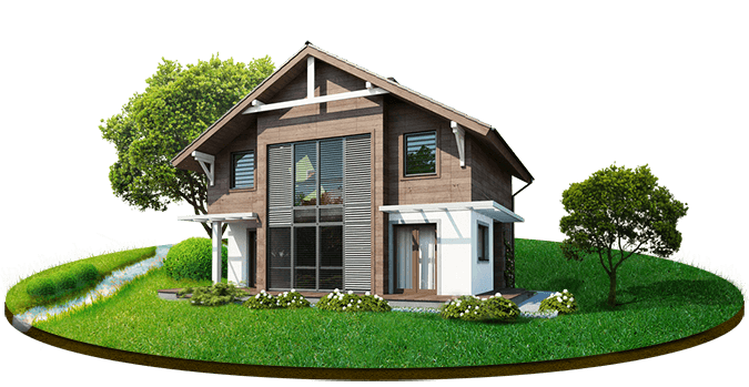 HD bamboo house background el