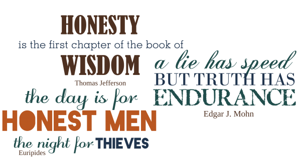 Honesty Quotes And Word Art For Your Scrapbook Layouts - Honesty Is The Best Policy Banner, Transparent background PNG HD thumbnail