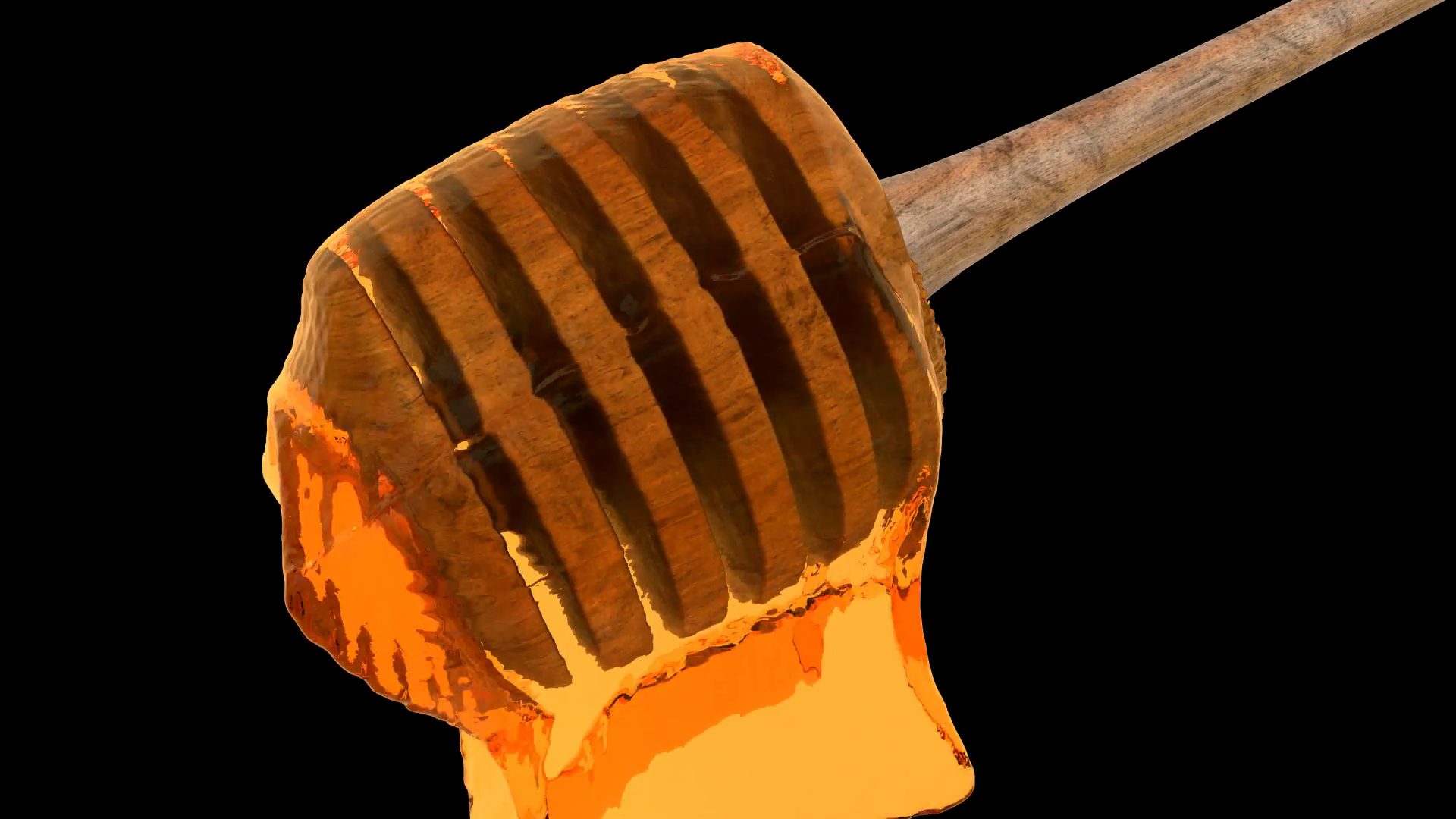 Dripping Honey From Honey Dipper 2. Transparent Background (Alpha Channel Embedded With Hd Png - Honey, Transparent background PNG HD thumbnail