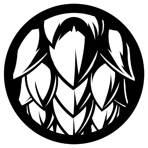 512X512 Round Table Hops (@roundtablehops) Twitter - Hop Black And White, Transparent background PNG HD thumbnail