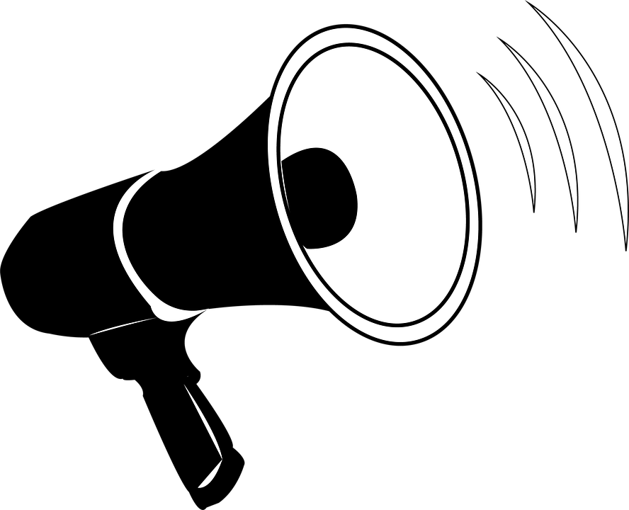 Megafon Hoparlör Kiraladığımız Iletişim Duyuru - Hop Black And White, Transparent background PNG HD thumbnail