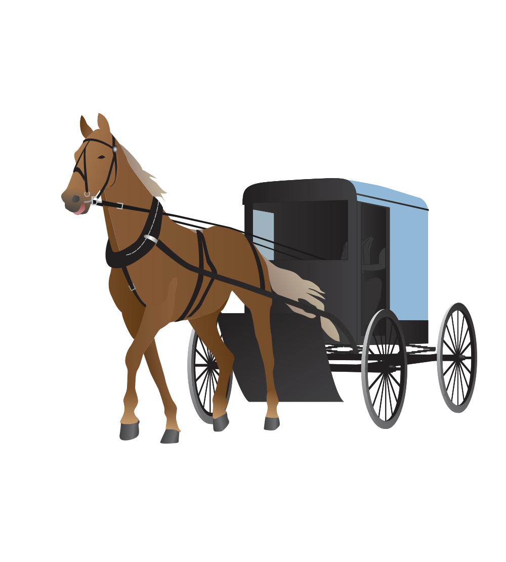 Amish Buggy And Horse - Horse And Buggy, Transparent background PNG HD thumbnail