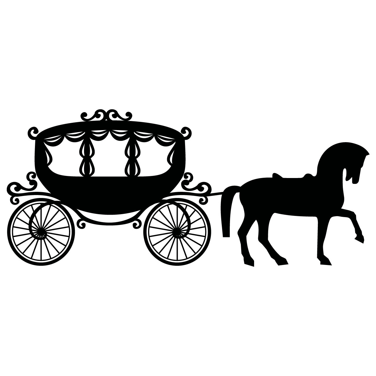 Horse Drawn Carriage Clipart. - Horse And Buggy, Transparent background PNG HD thumbnail