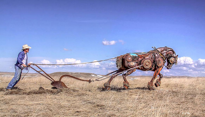 Steampunk Plow.png - Horse And Plow, Transparent background PNG HD thumbnail