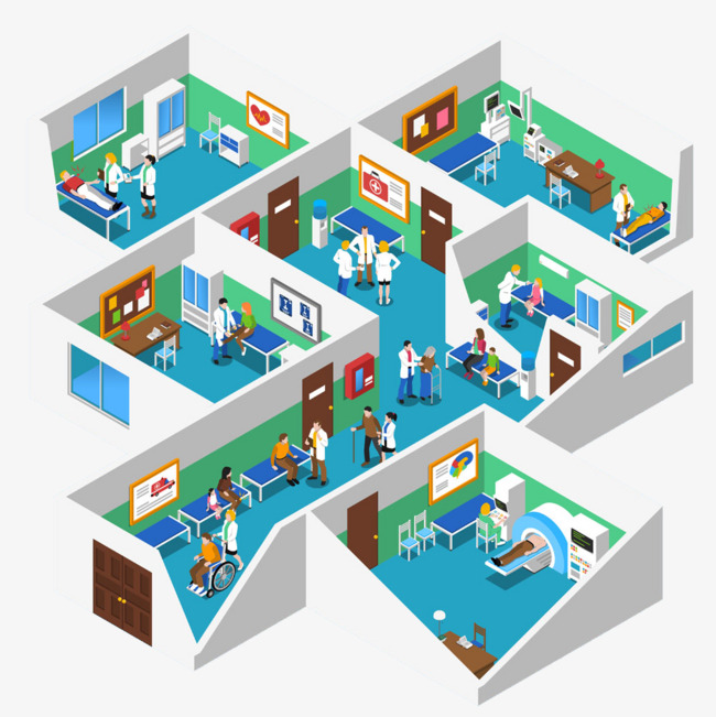 Hospital 3D Hd Free Buckle Creative Plan, Check Room, Operating Room, Doctor\u0027S Office Free Png Image - Hospital Images, Transparent background PNG HD thumbnail