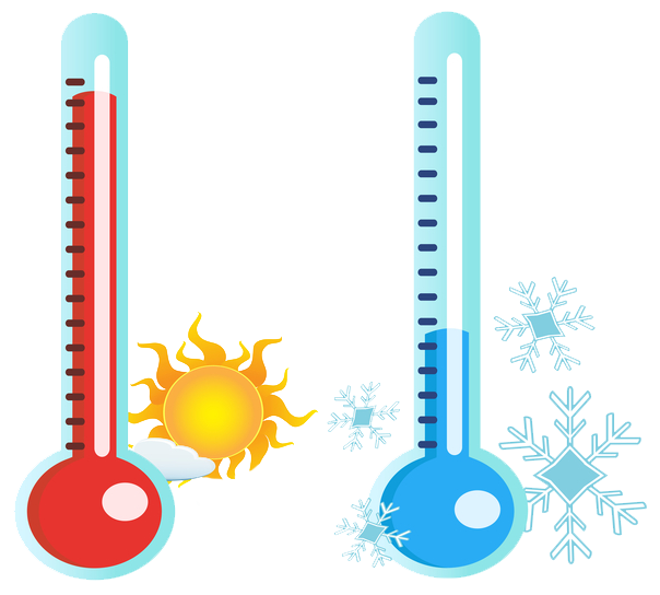 Hot And Cold Thermometer - Hot And Cold, Transparent background PNG HD thumbnail