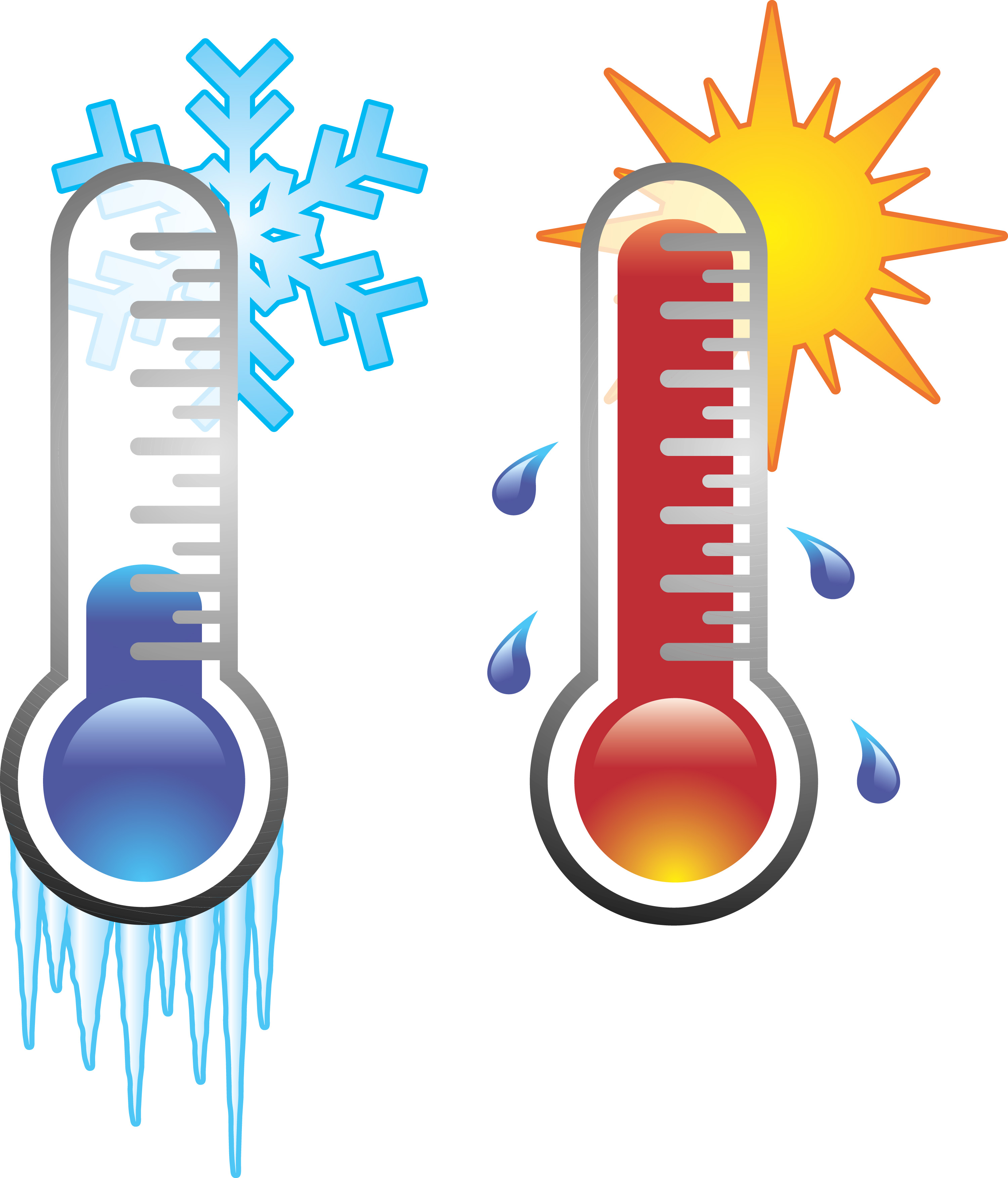 hot and cold thermometer, The
