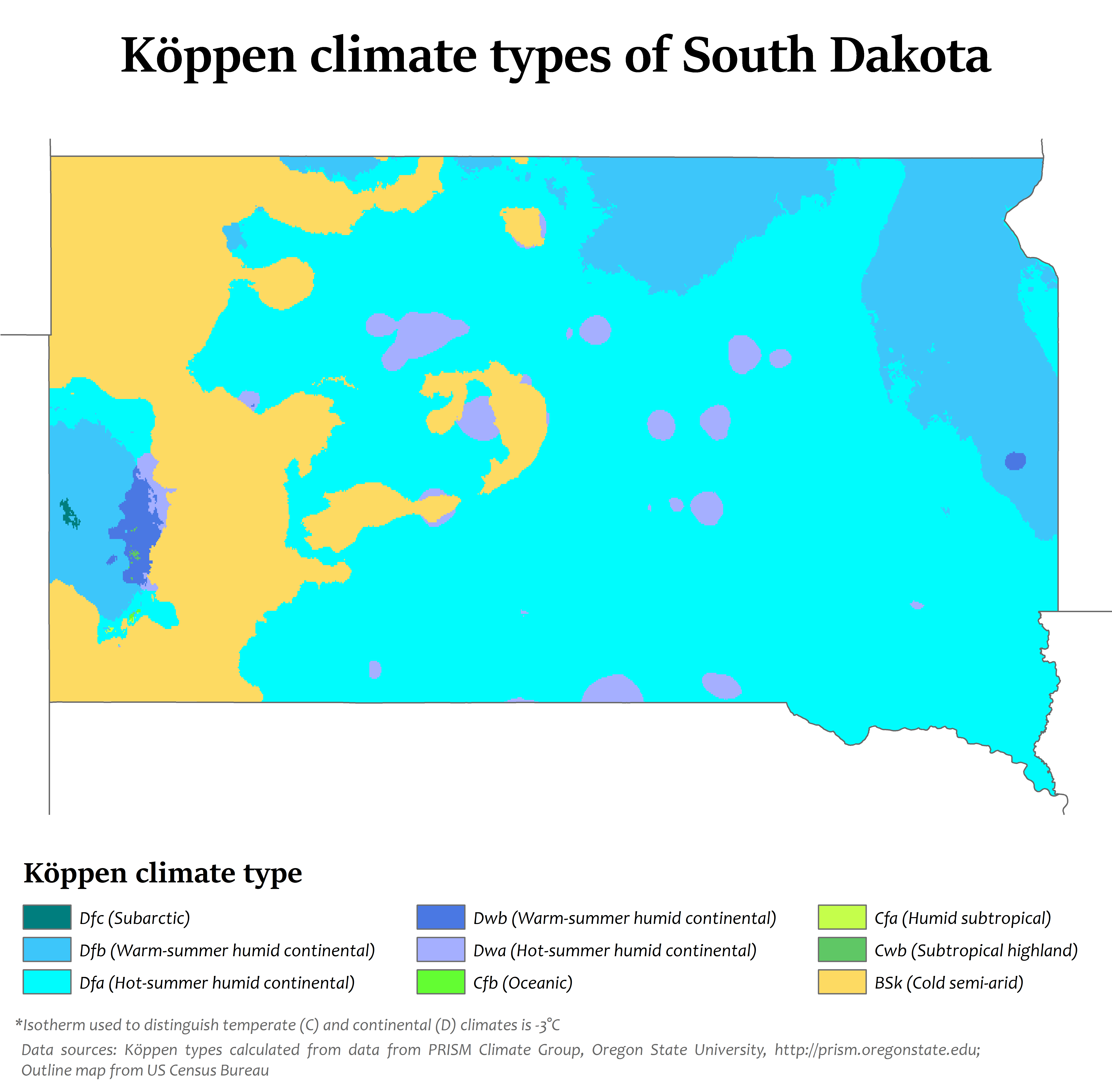File:south Dakota Köppen.png - Hot And Humid, Transparent background PNG HD thumbnail