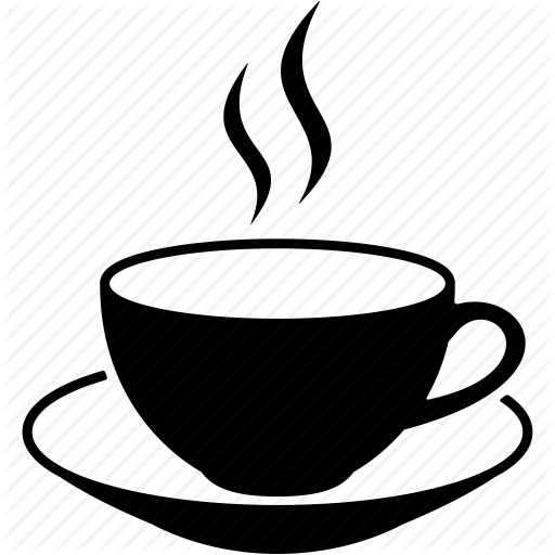 Breakfast, Cafe, Cup, Drink, Hot Coffee Mug, Java, Tea Icon - Hot Tea Black And White, Transparent background PNG HD thumbnail