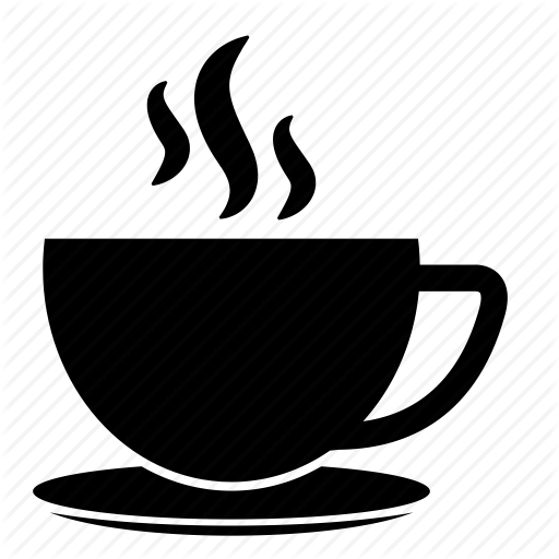 Coffee, Coffee Cup, Cup And Saucer, Hot Coffee, Hot Tea, Tea - Hot Tea Black And White, Transparent background PNG HD thumbnail
