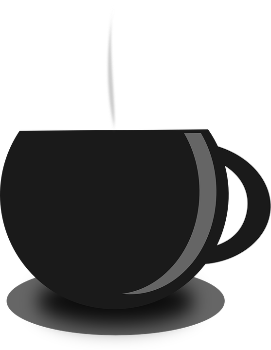 Tea Coffee Cup Hot Menu Restaurant Mug Beverage - Hot Tea Black And White, Transparent background PNG HD thumbnail