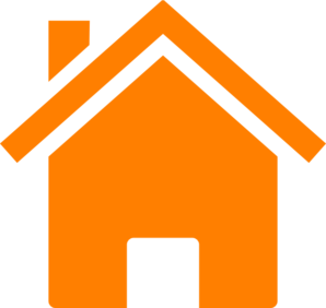 Simple Orange House Clip Art - House Clipart, Transparent background PNG HD thumbnail
