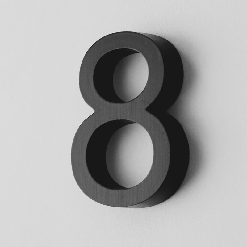 Cast Metal House Numbers U0026 Letters   Helvetica Style - House Numbers, Transparent background PNG HD thumbnail