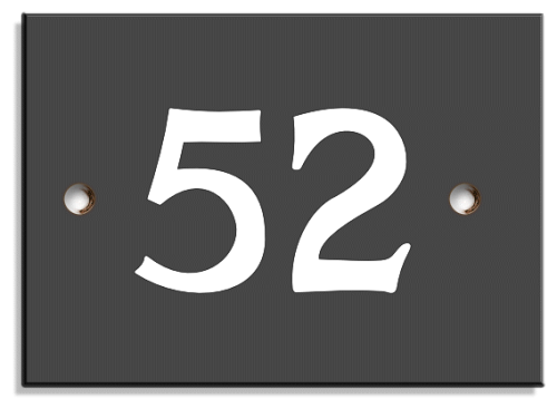 Slate House Number 52 - House Numbers, Transparent background PNG HD thumbnail