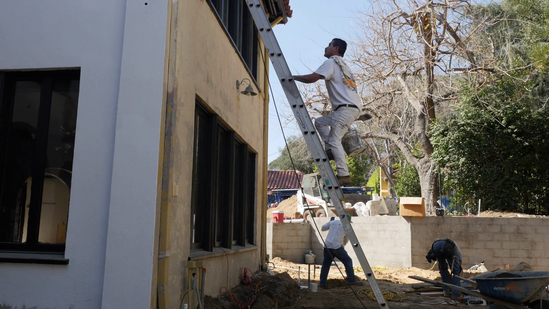 House Painter Climbs Up Large Extension Ladder Stock Video Footage   Videoblocks - House Painter, Transparent background PNG HD thumbnail