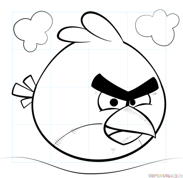 How To Draw Red Bird From Angry Bird - How To Draw, Transparent background PNG HD thumbnail