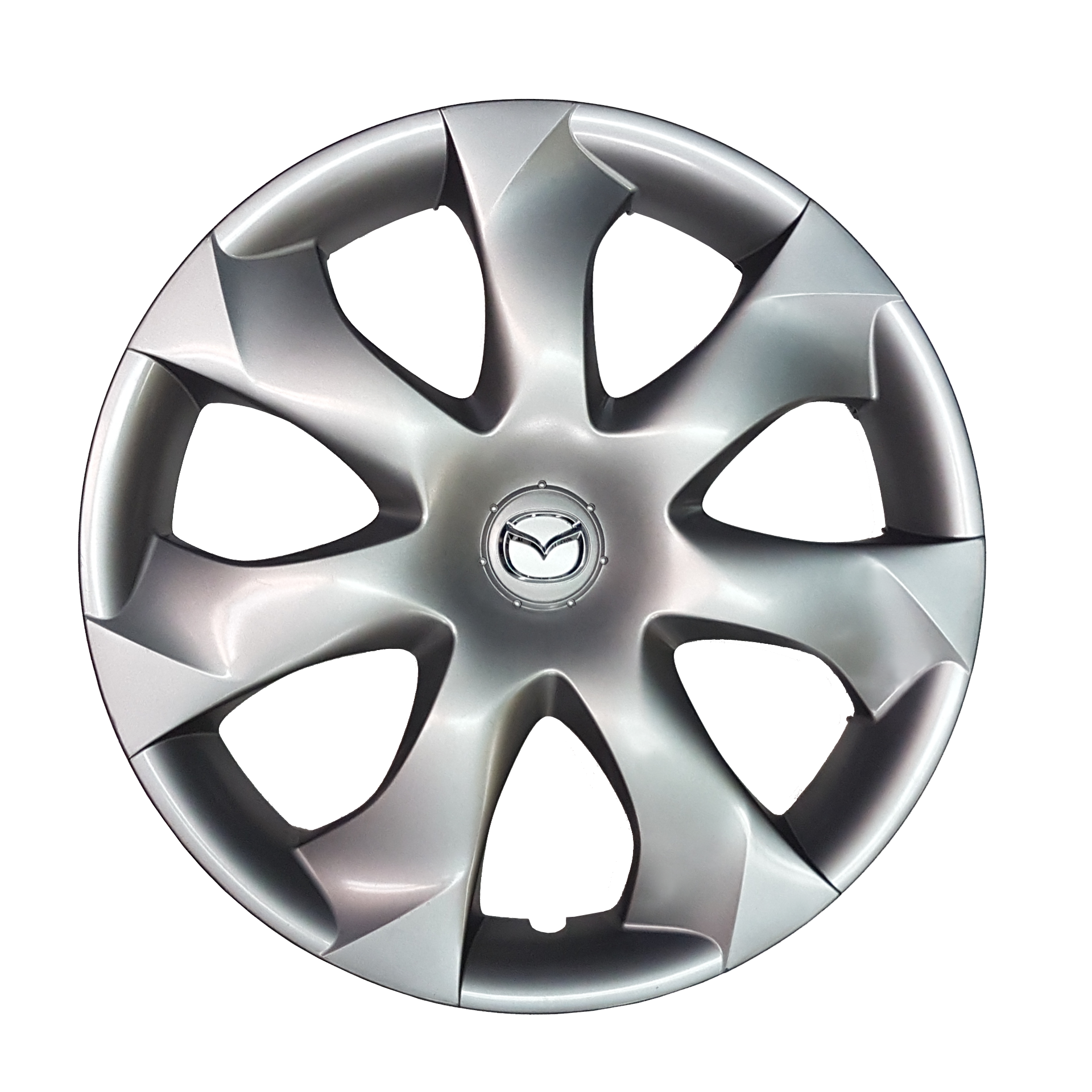 7 Spoke Mazda B45A Hub Caps Full Set | 16 Inch Diameter - Hubcap, Transparent background PNG HD thumbnail