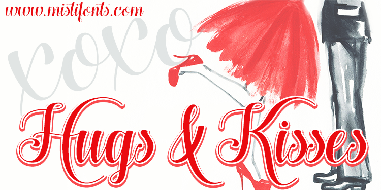 Hug and Kiss Text png by Ihea