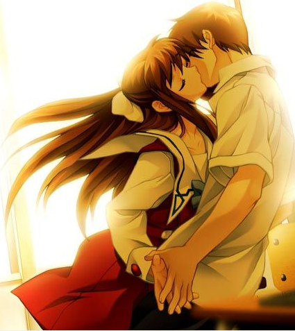 Anime Beautiful Kiss | Photo Anime Kiss 1.png - Hug And Kiss, Transparent background PNG HD thumbnail