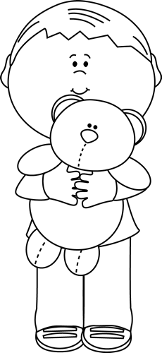 Black And White Boy Holding A Teddy Bear - Hugs Black And White, Transparent background PNG HD thumbnail