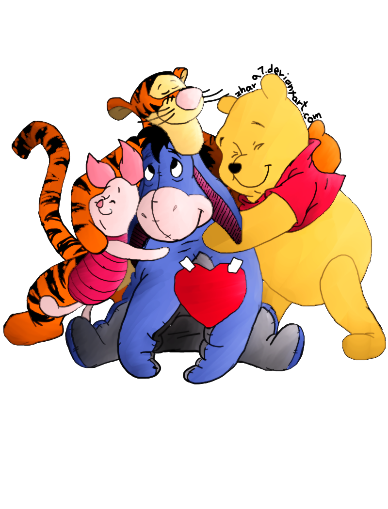 Pluspng Pluspng.com 100 Acre Hug Of Winnie The Pooh And Friends By Zhar97   - Hugs, Transparent background PNG HD thumbnail
